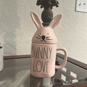 Rae Dunn Bunny Love mug with top
